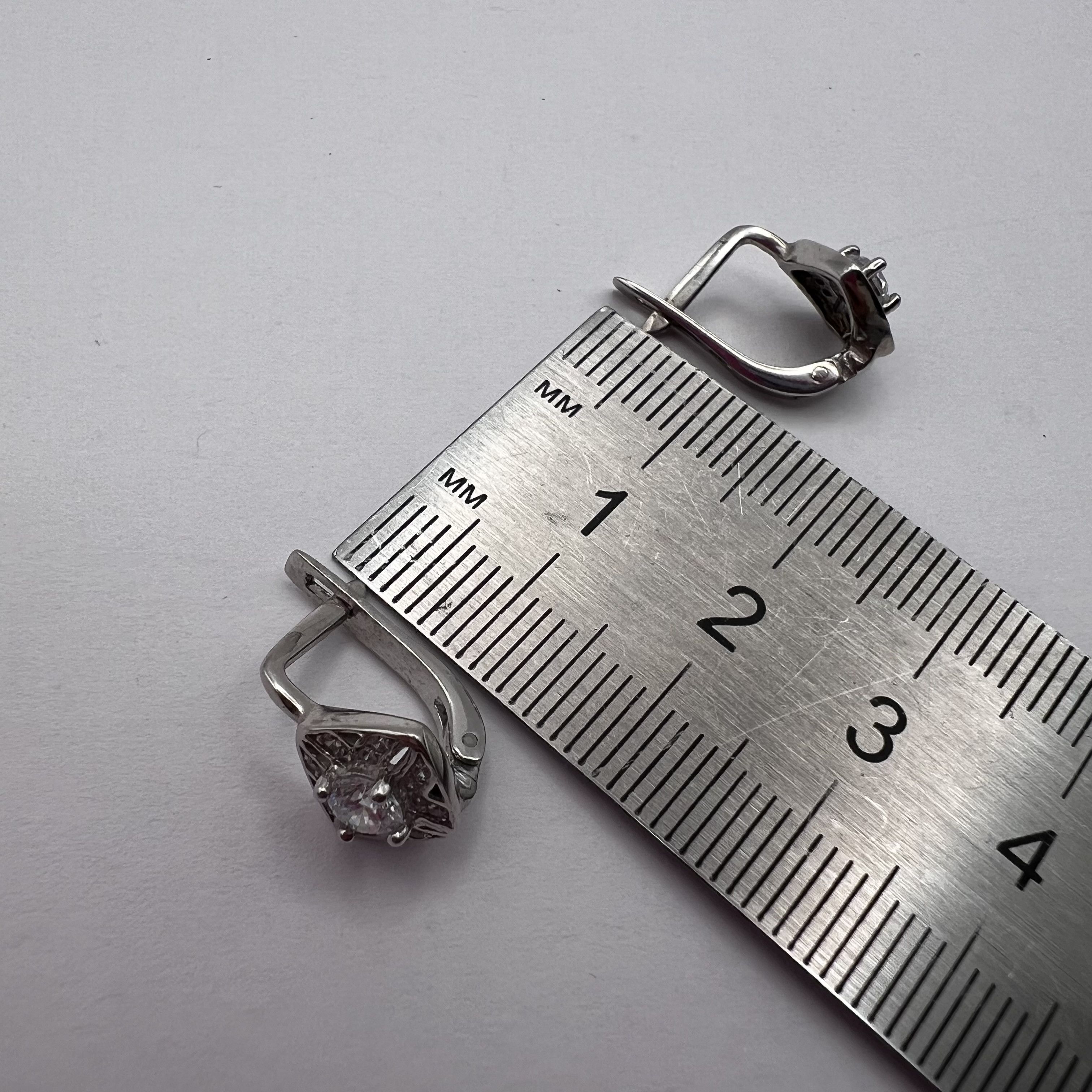 Sterling Silver Vintage Stud Earrings Sterling Silver 925 Jewelry 2.7gr Size ONE SIZE - 6 Thumbnail