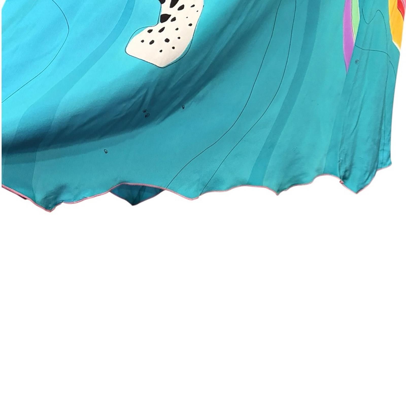Other Yolanda Lorente Vintage Art to Wear Silk Midi Dress sz L Size L / US 10 / IT 46 - 4 Thumbnail