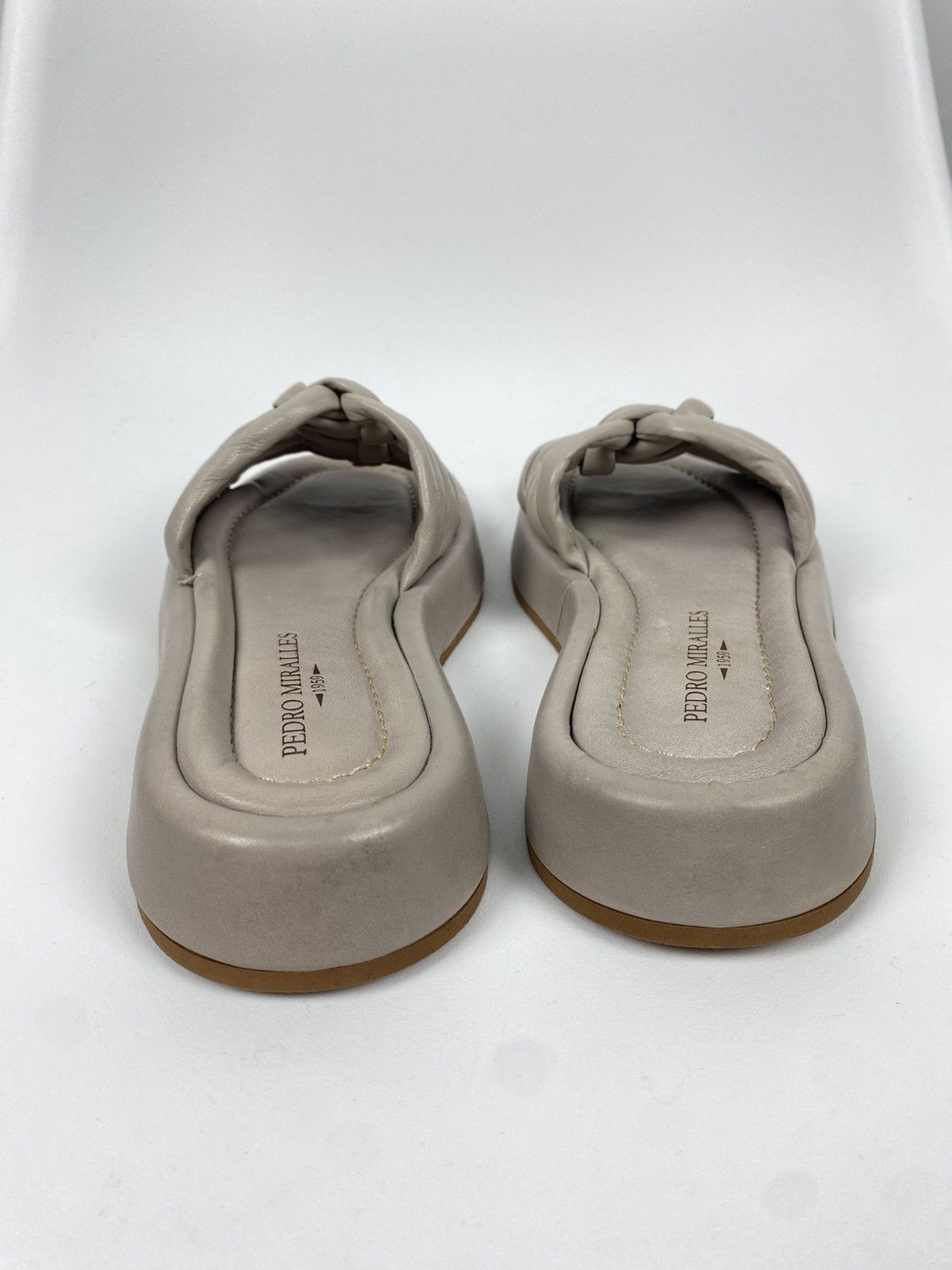 Designer Pedro Miralles Genuine Leather Slides Flats size 38 Size US 8 / IT 38 - 4 Thumbnail