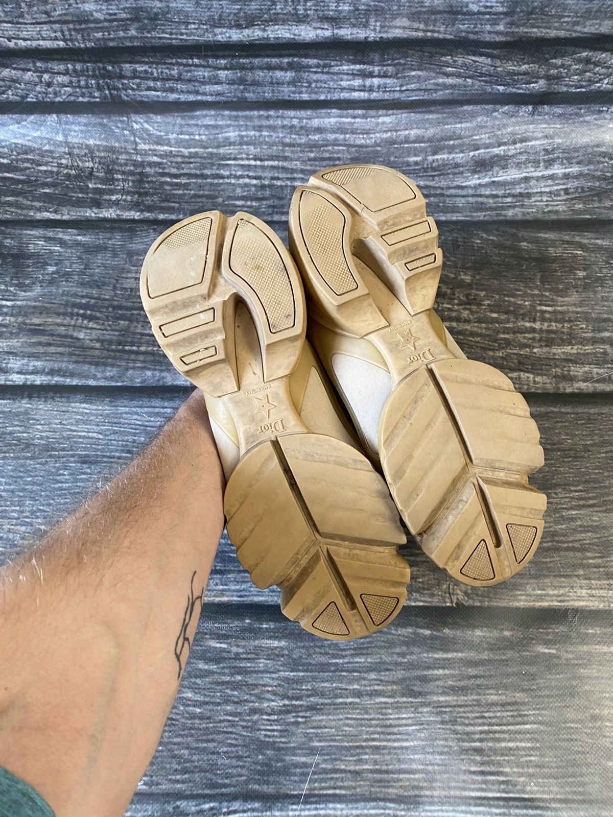 Dior Dior D Connect Trainers Low Top Sneakers Beige Size US 10 / IT 40 - 5 Thumbnail