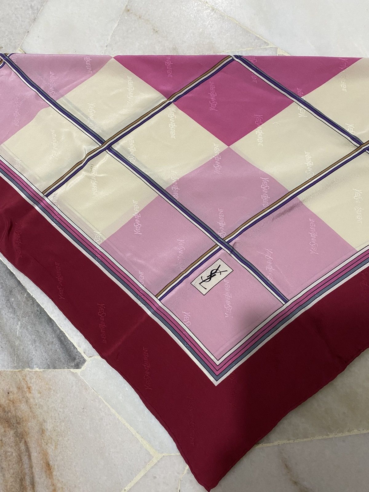 Yves Saint Laurent Yves Saint Laurent Silk Scarf Size ONE SIZE - 2 Thumbnail