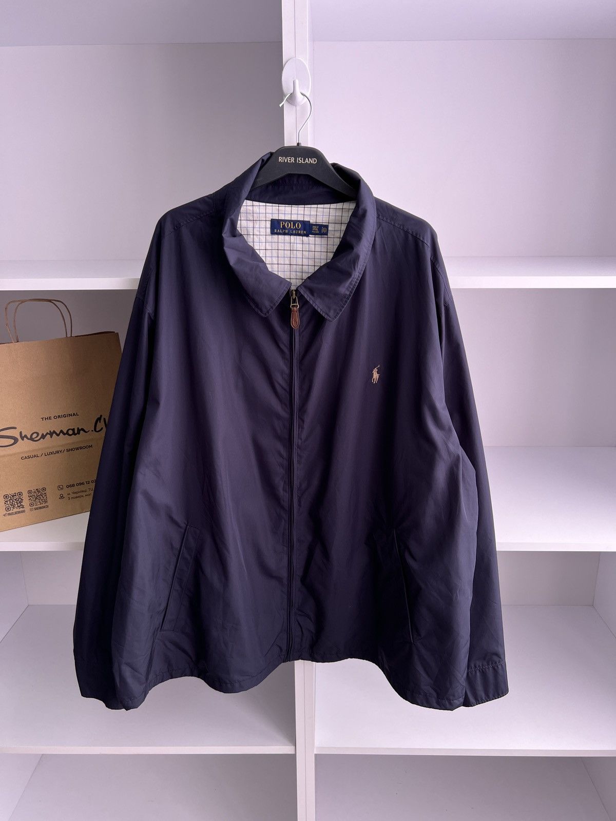 Polo Ralph Lauren × Vintage Vintage Polo Ralph Lauren Navy Jacket Size US XXL / EU 58 / 5 - 1 Thumbnail