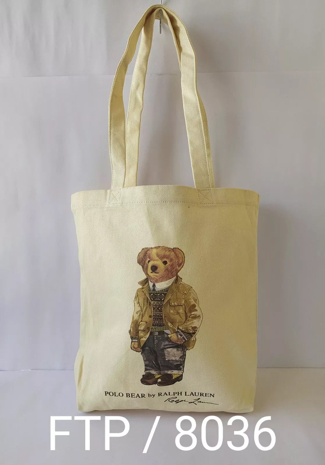 Polo Ralph Lauren Polo Ralph Lauren Polo Bear Cotton Canvas Tote Bag IFD 8036 Size ONE SIZE - 14 Thumbnail
