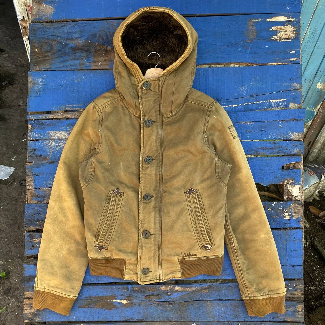 Abercrombie & Fitch Vtg Abercrombie&Fith Harrison Jacket Sherpa Lined Sun Faded Size US S / EU 44-46 / 1 - 3 Thumbnail