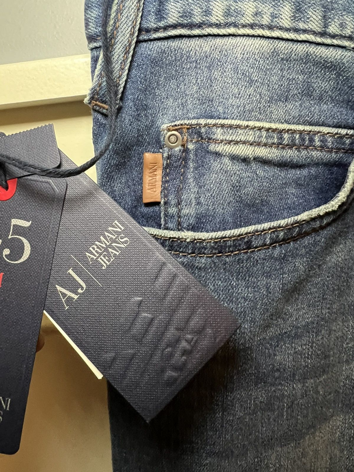 Armani Armani Jeans J45 slim fit faded blue jeans Size US 32 / EU 48 - 5 Thumbnail