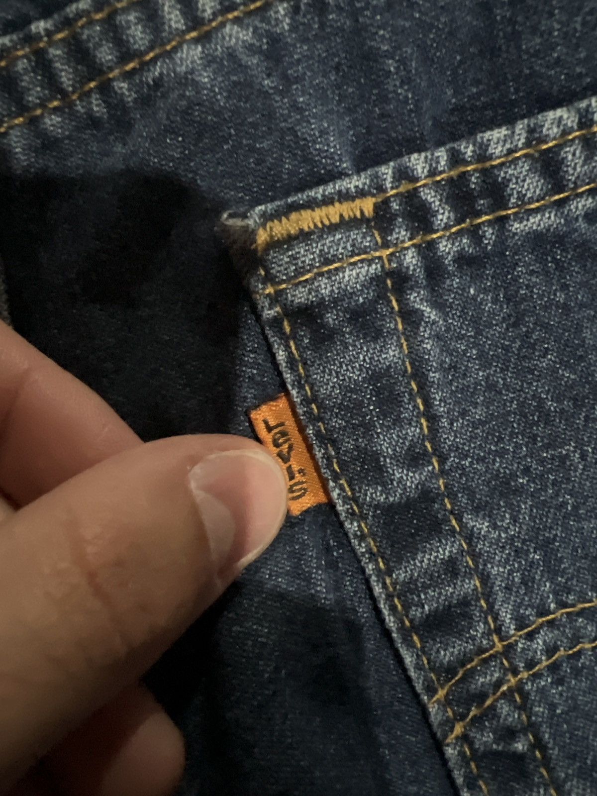 Levi's Vintage Orange Tab Levis Jeans Bootcut Blue Denim 90s Size US 27 - 4 Thumbnail