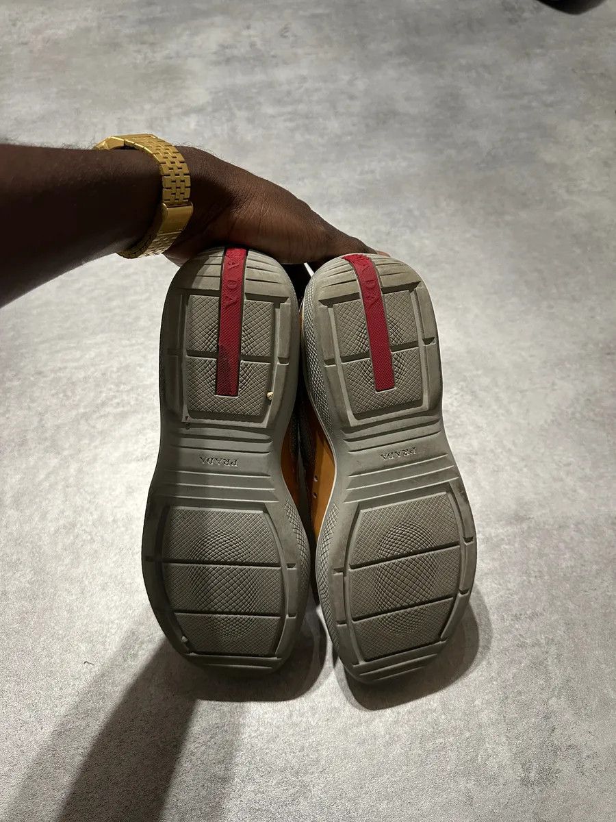 Prada 2000s Prada Americas Cup Light Brown Leather Sneakers Size US 8 / IT 38 - 5 Thumbnail