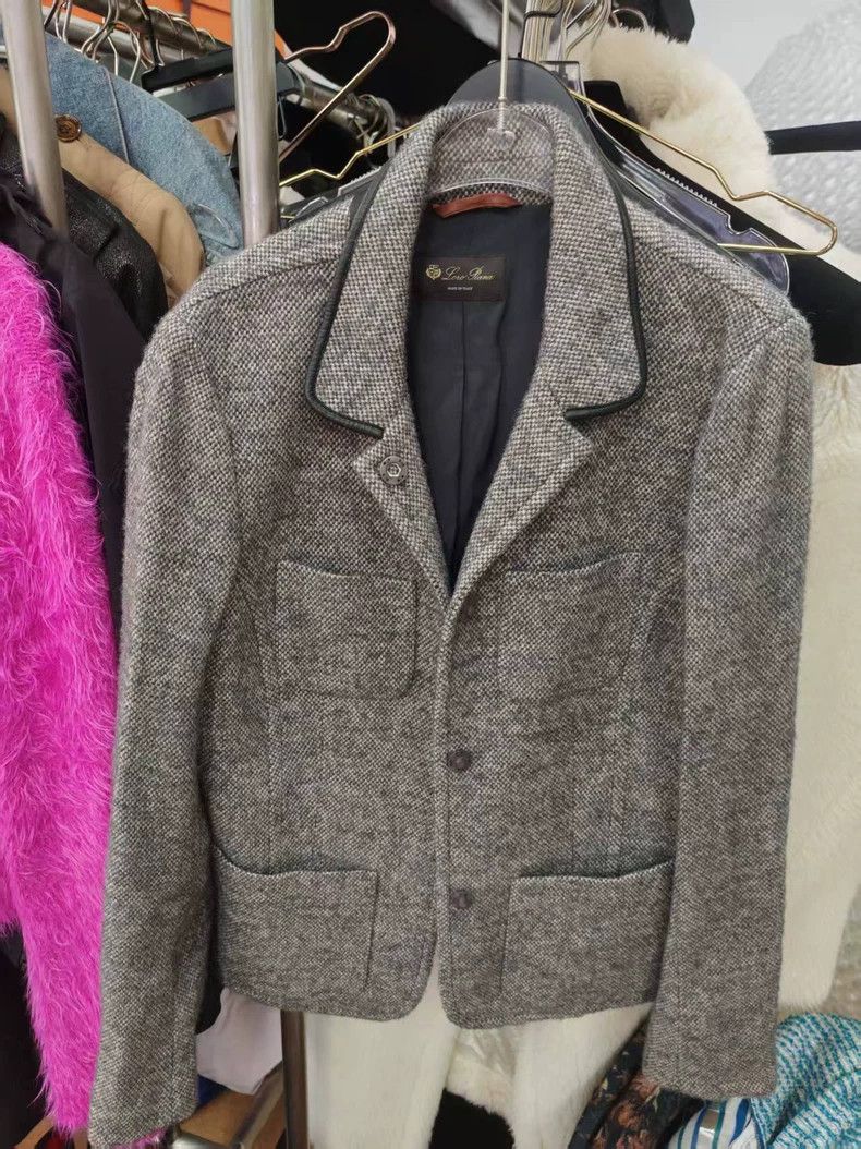 Loro Piana Grey Wool & Sheepskin Blend Blazer - dmc Size US XXS / EU 40 - 1 Thumbnail