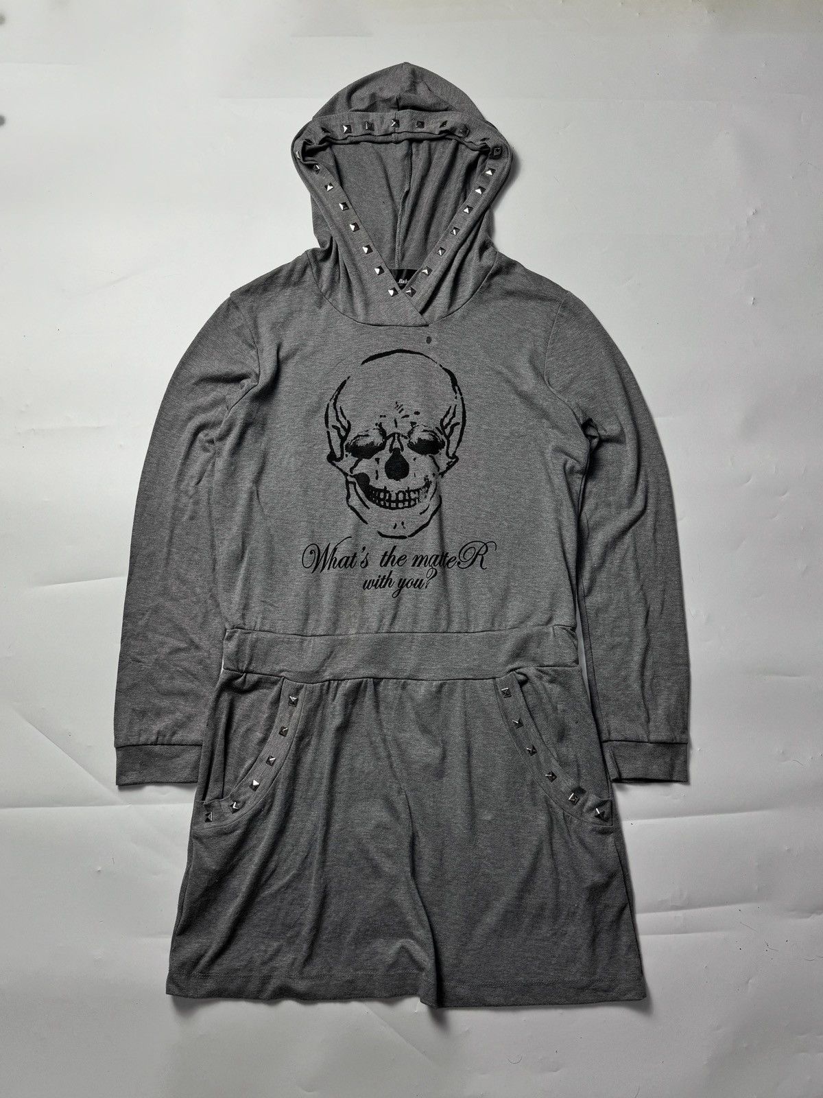 If Six Was Nine × Japanese Brand × Le Grande Bleu (L.G.B.) Studded Skulls Hoodie Like Dress Gothic Style Punk Size US M / EU 48-50 / 2 - 1 Thumbnail