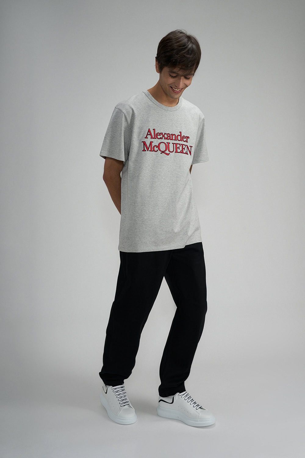 Alexander McQueen o1srvl11e0226 T-Shirt In Pale Grey Size US M / EU 48-50 / 2 - 2 Thumbnail