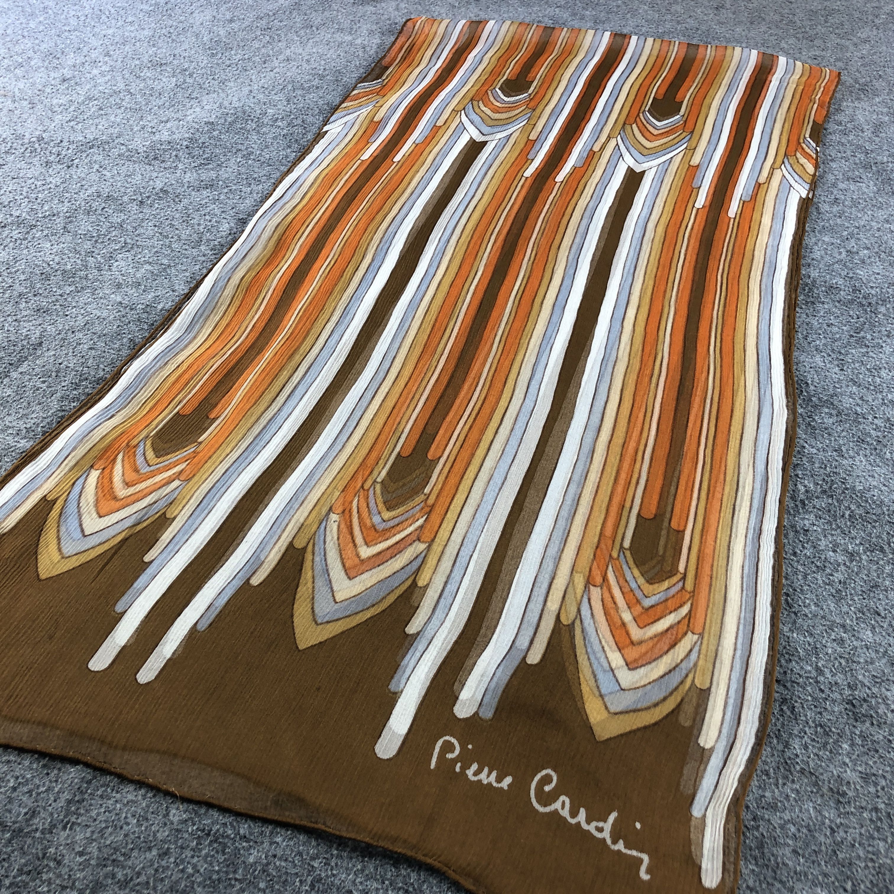 Pierre Cardin Pierre Cardin Hand Rolled Silk Stole Silk Scarf M1058 Size ONE SIZE - 3 Thumbnail