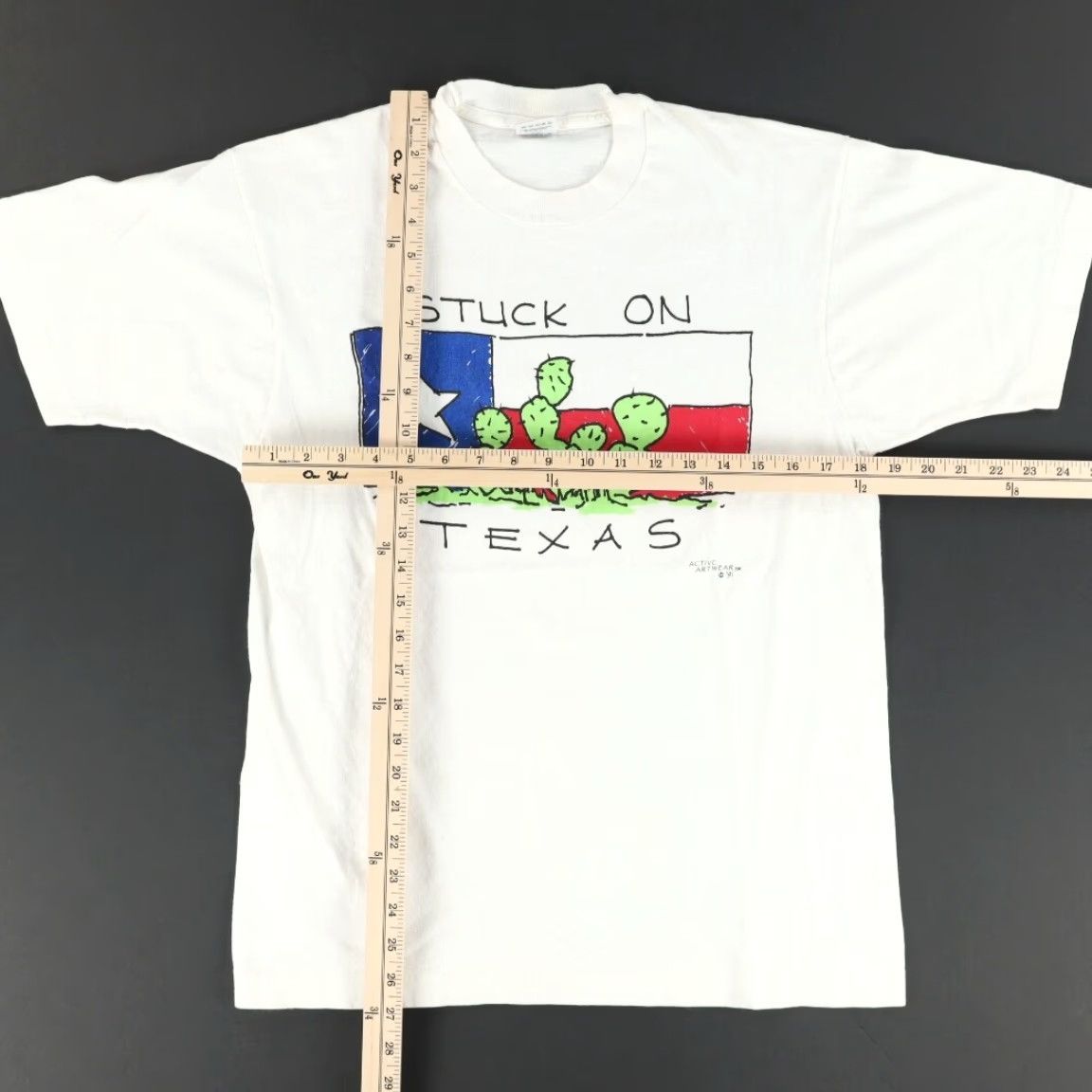 Fruit Of The Loom VTG Fruit of the Loom Stuck on Texas Single Stitch Solid T-Shirt White Men's L Size US L / EU 52-54 / 3 - 3 Thumbnail