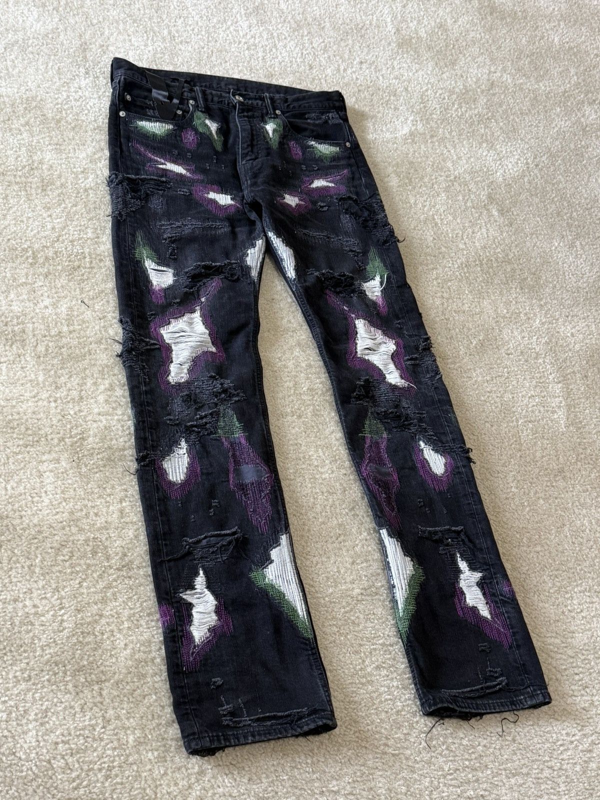 Vlone VLONE SS18 Black Scab Denim Size US 32 / EU 48 - 2 Thumbnail