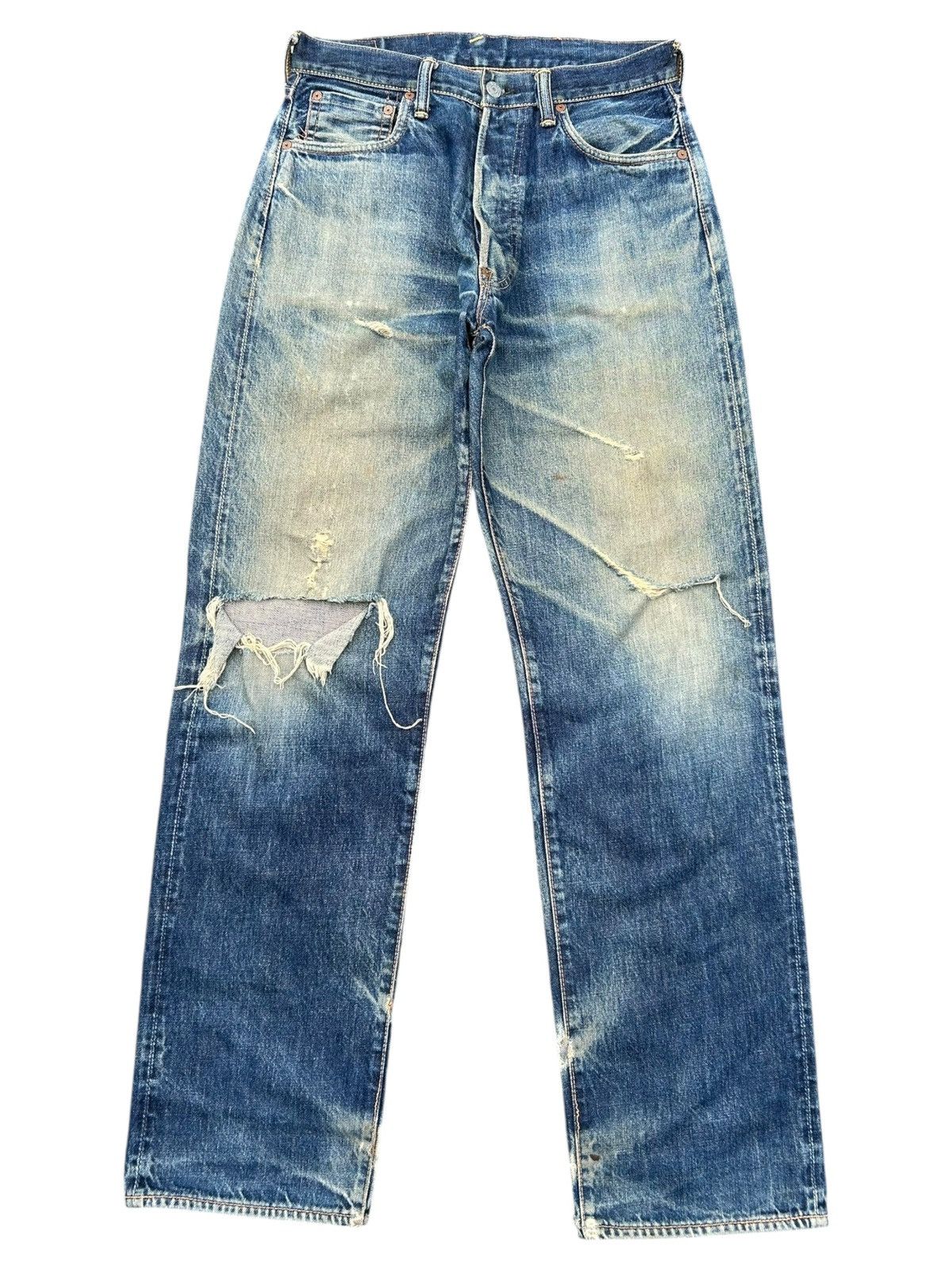 Kapital Thrashed Vintage Evisu Selvedge Japanese Brand Denim Jeans 🎌 Size US 30 / EU 46 - 3 Thumbnail