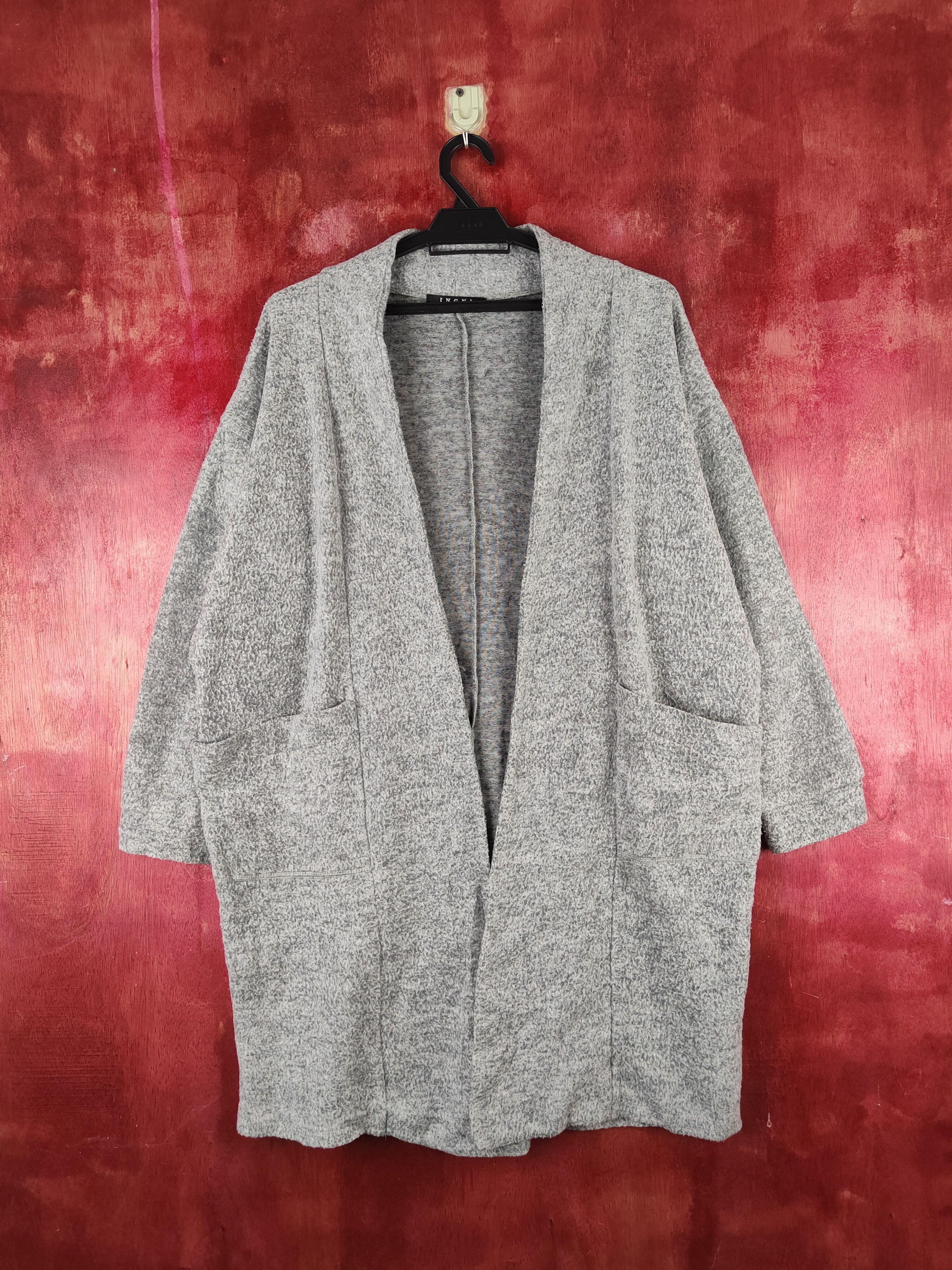 Vintage Ingni Gray Cardigan (Mohair Shaggy fabric)