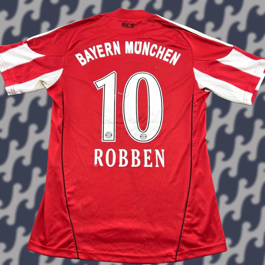 Adidas adidas Bayern Munich 2010 2011 Home #10 Arjen Robben Mens Football Jersey S Size US S / EU 44-46 / 1 - 1 Thumbnail