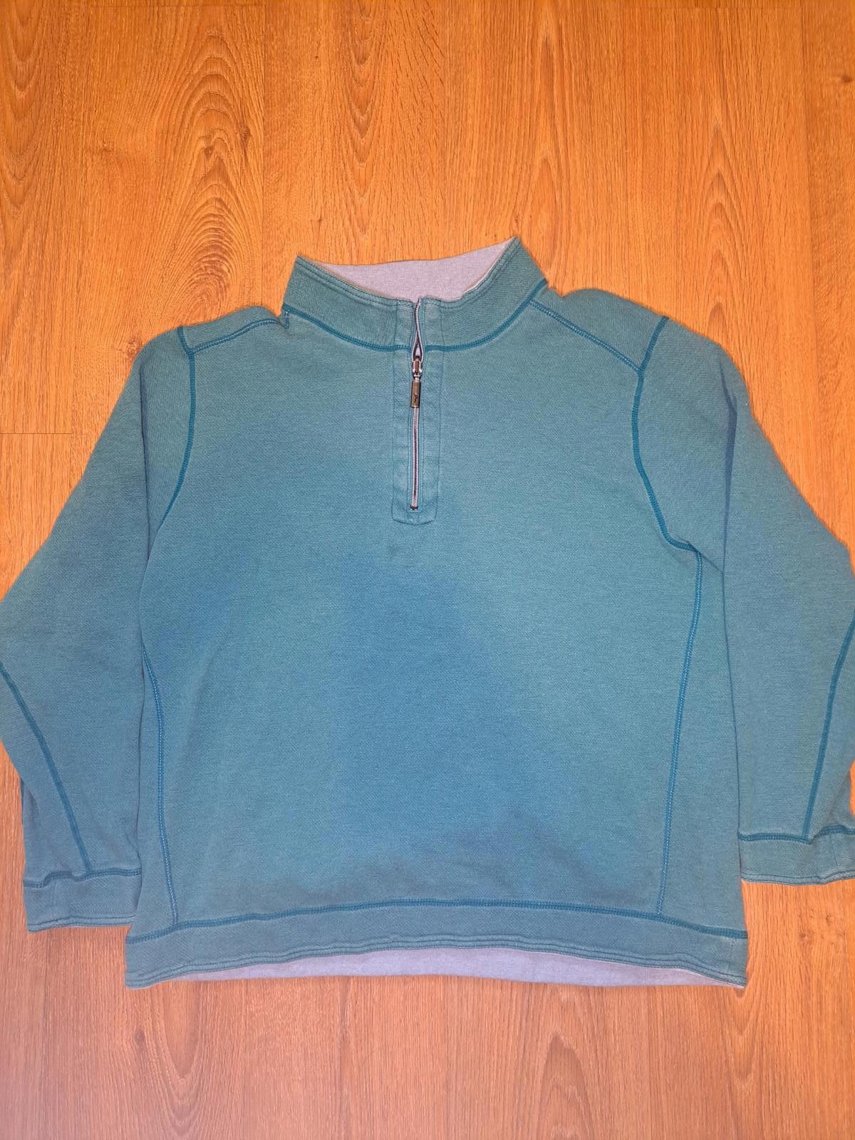 Tommy Bahama Tommy Bahama Quarter Zip Pullover Sweater Mens Large Green Size US L / EU 52-54 / 3 - 1 Thumbnail