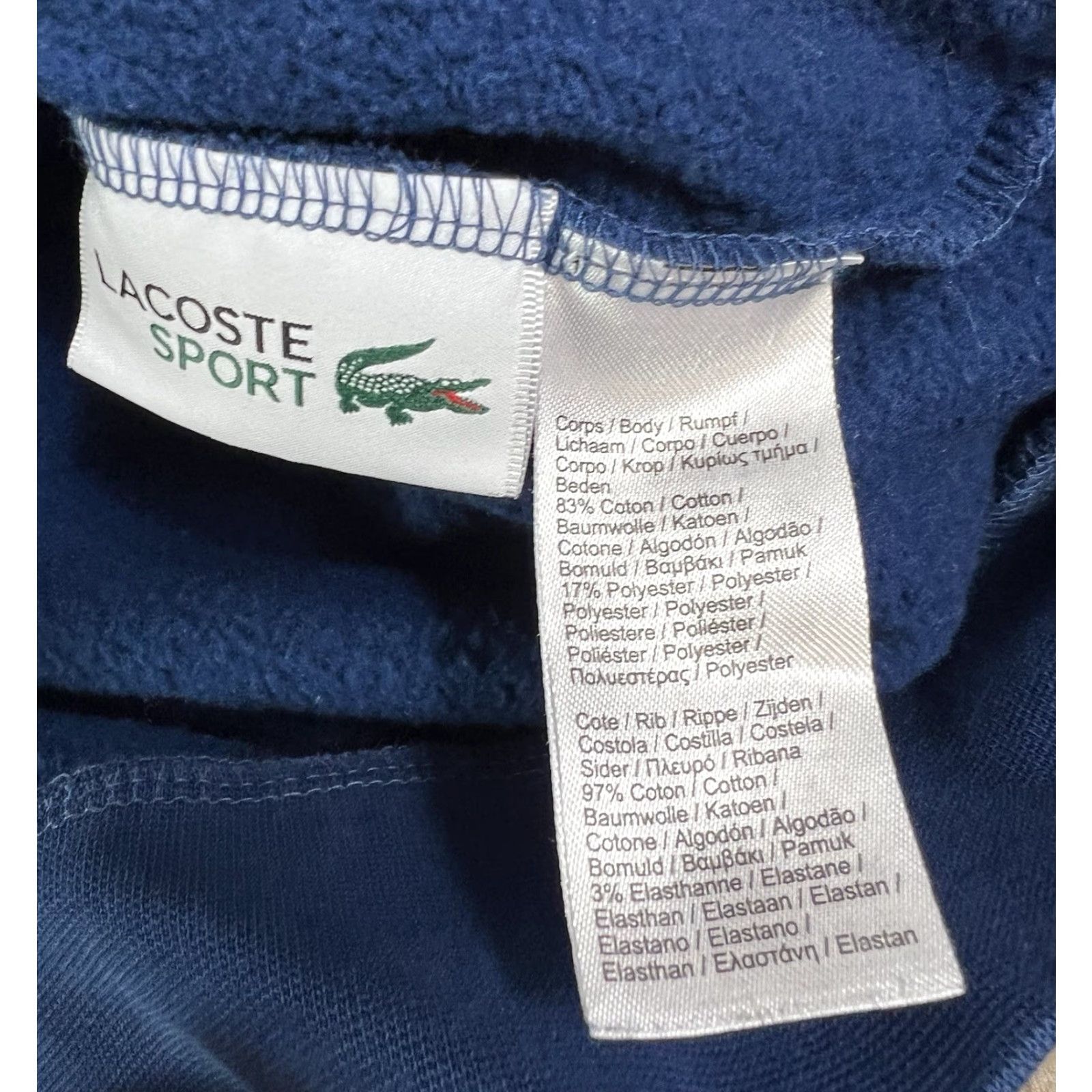 Lacoste VINTAGE Lacoste Sweatshirt 1/4 Zip Pullover Fleece Logo Blue XL Mens Regular Mock Neck Pullover Preppy Sweatshirt Size US XL / EU 56 / 4 - 4 Thumbnail