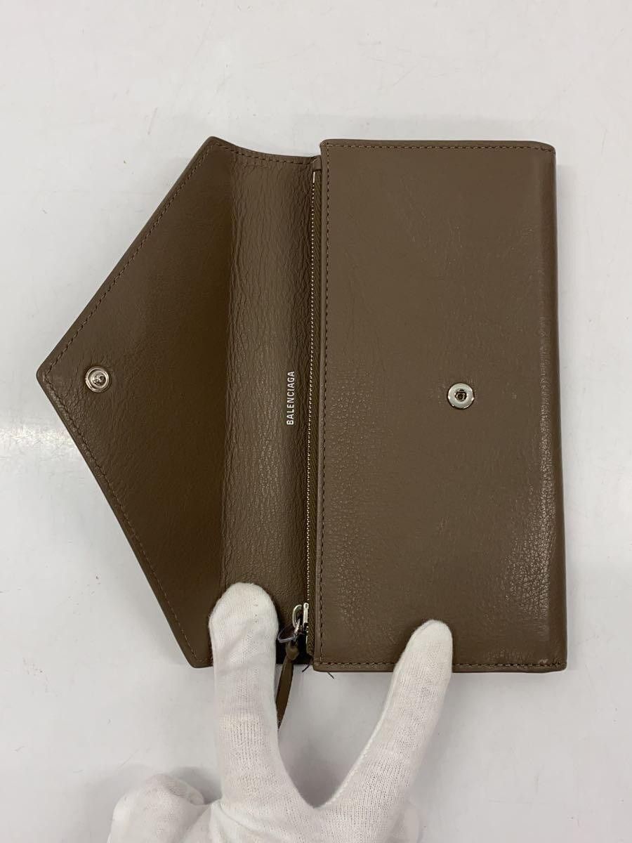 Balenciaga Balenciaga Leather Long Wallet Beige Size ONE SIZE - 4 Thumbnail