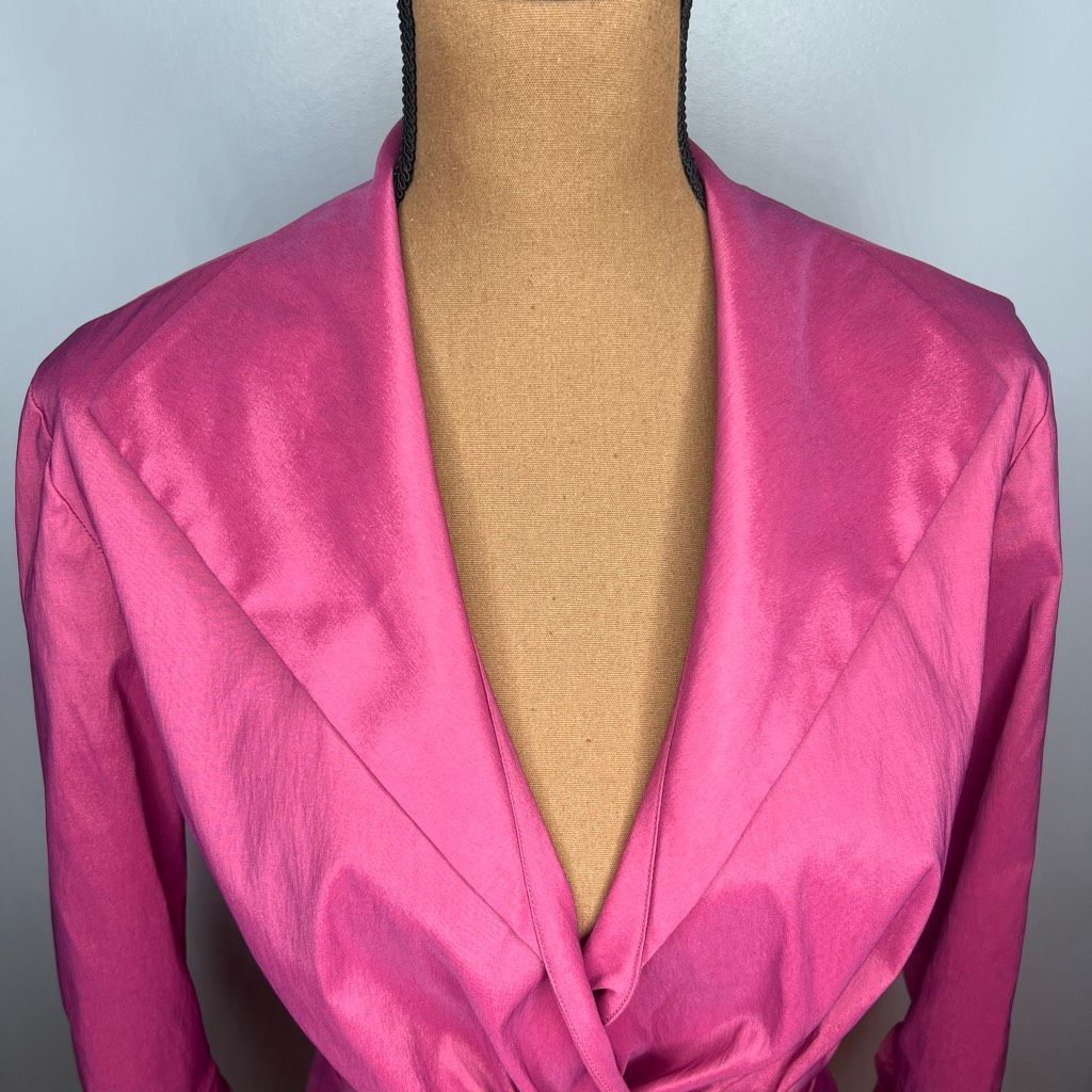 Takashi Murakami Tadashi Shoji Collection Taffeta Ruched Sleeves Metallic Mag Size XL / US 12-14 / IT 48-50 - 3 Thumbnail