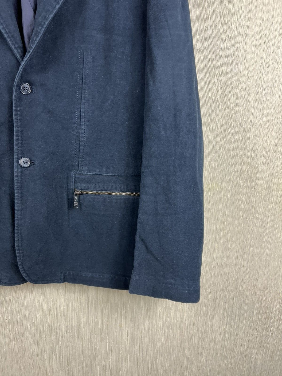 Versace Versace collection classic navy blazer jacket leather luxury Size US L / EU 52-54 / 3 - 7 Thumbnail