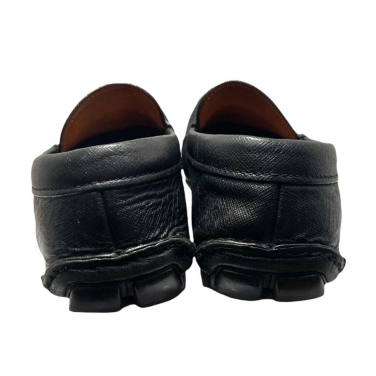 Prada PRADA Vintage Men’s Black Leather Logo Loafers Sz 8.5 Size US 8.5 / EU 41-42 - 5 Thumbnail