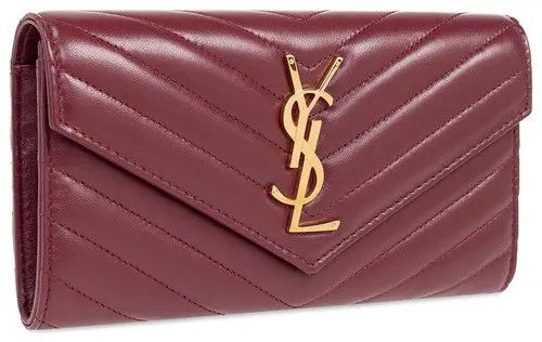 Saint Laurent Paris o1tp1o0125 Size:OS/Cassandre Lage Wallet in Red Size ONE SIZE - 3 Thumbnail