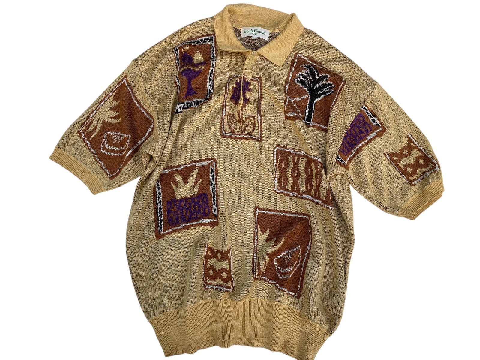 Louis Feraud × Vintage Vtg Louis Feraud Sweater Knit Over Print Size US L / EU 52-54 / 3 - 2 Thumbnail