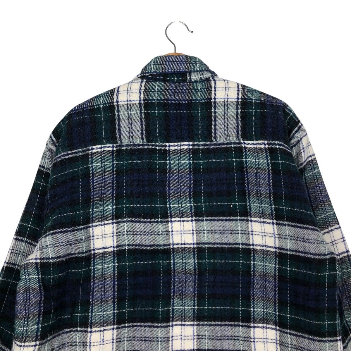 Japanese Brand 📌Vintage Button Jacket Dadge Tartan Design Sherpa Lining Size US L / EU 52-54 / 3 - 10 Thumbnail