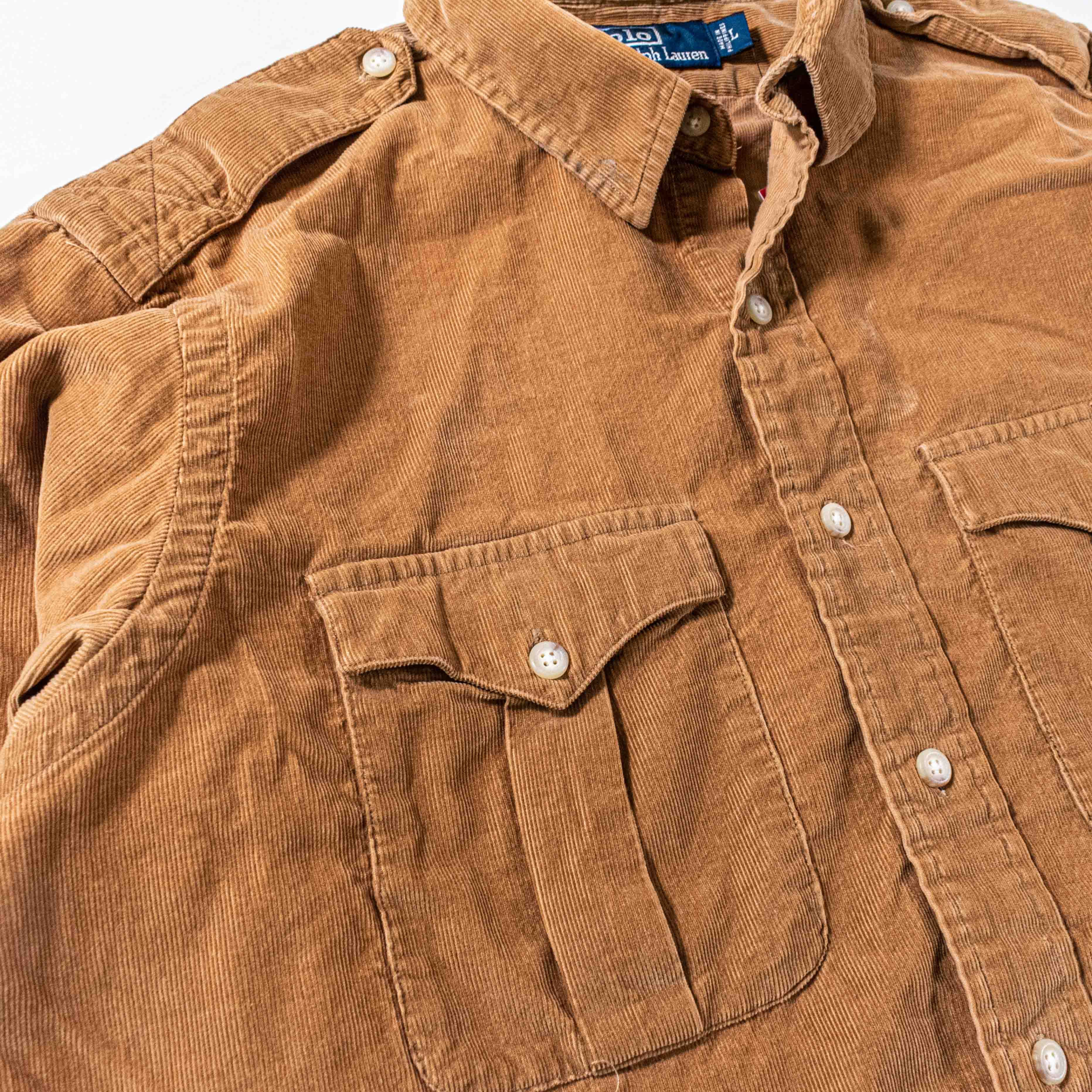 Polo Ralph Lauren Polo Ralph Lauren Corduroy Utility Field Shirt Y2K Work Size US L / EU 52-54 / 3 - 6 Thumbnail