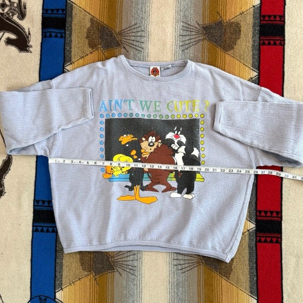 Vintage VINTAGE Looney Tunes Sweatshirt 90s Pullover Women’s XL Taz Tweety Purple Regular Size Size XL / US 12-14 / IT 48-50 - 6 Thumbnail