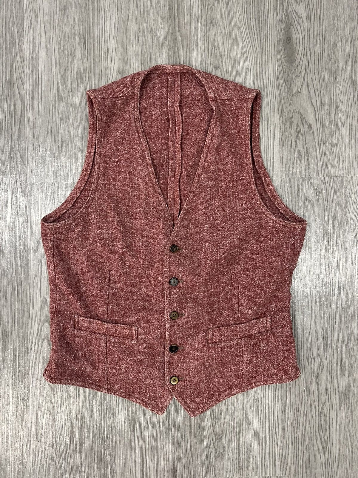 image of Wool Lardini Stylo Vest in Red, Men's (Size Small)