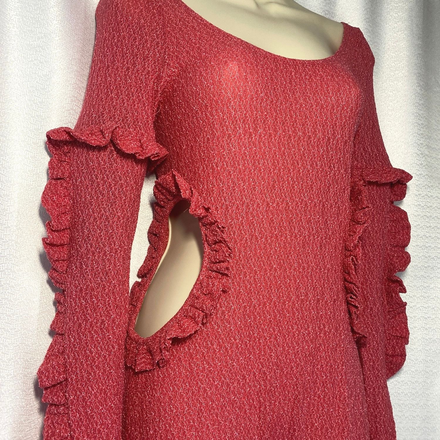 Collina Strada NWOT Collina Strada NY Hot Pink cutout Bodysuit women sz S Size 30" / US 8 / IT 44 - 3 Thumbnail