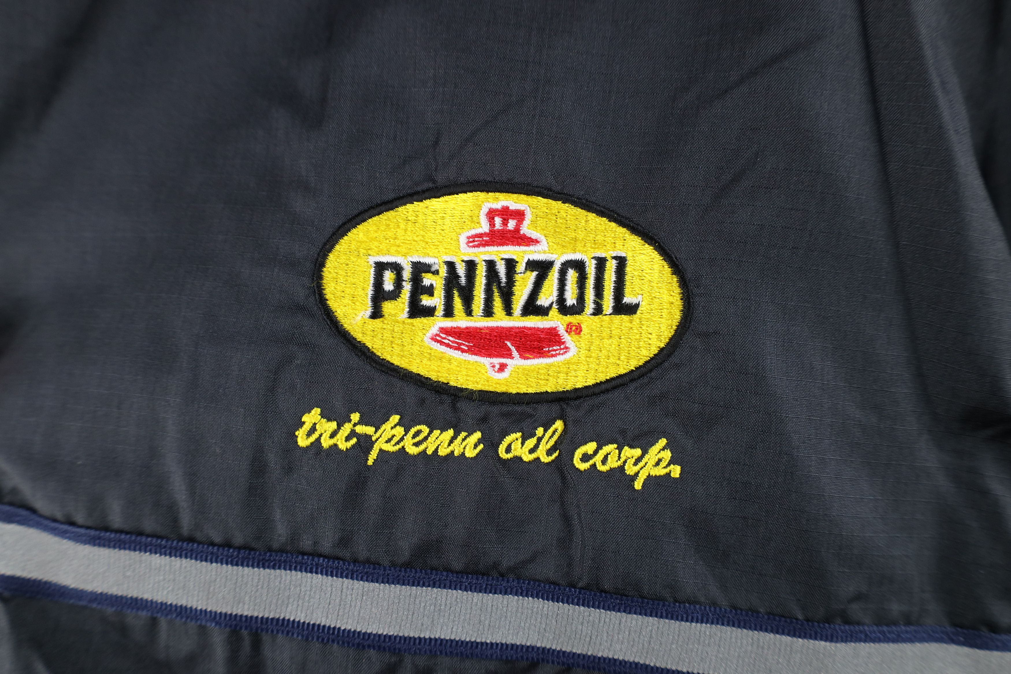 Vintage Vintage 90s Spell Pennzoil Ripstop Hooded Windbreaker Jacket Size US L / EU 52-54 / 3 - 4 Thumbnail