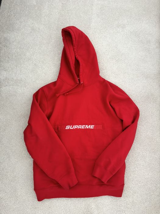Supreme zip pouch discount hoodie
