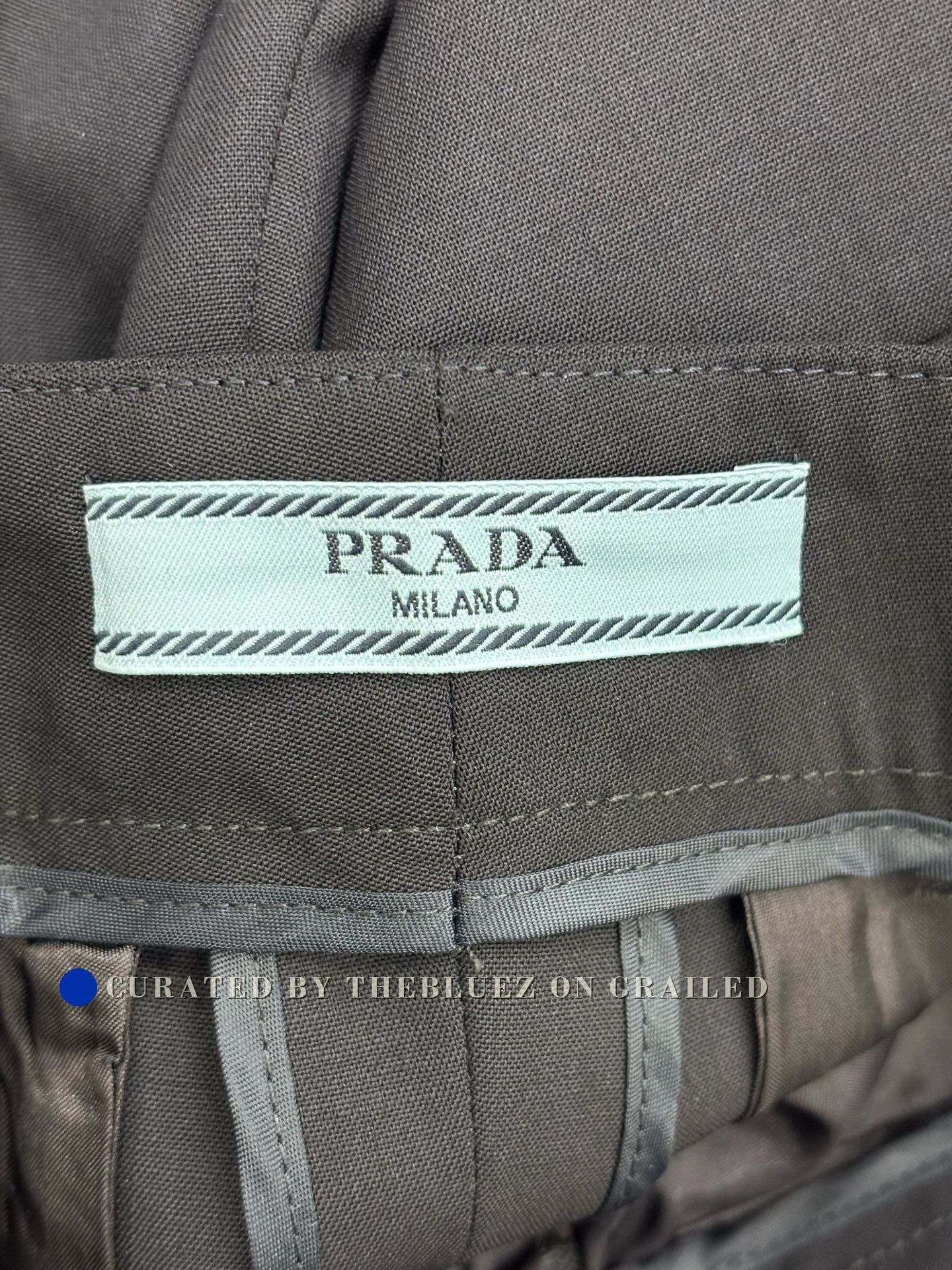 Prada Prada Navy Straight Leg Casual Trousers Size 36" / US 14 / IT 50 - 2 Thumbnail