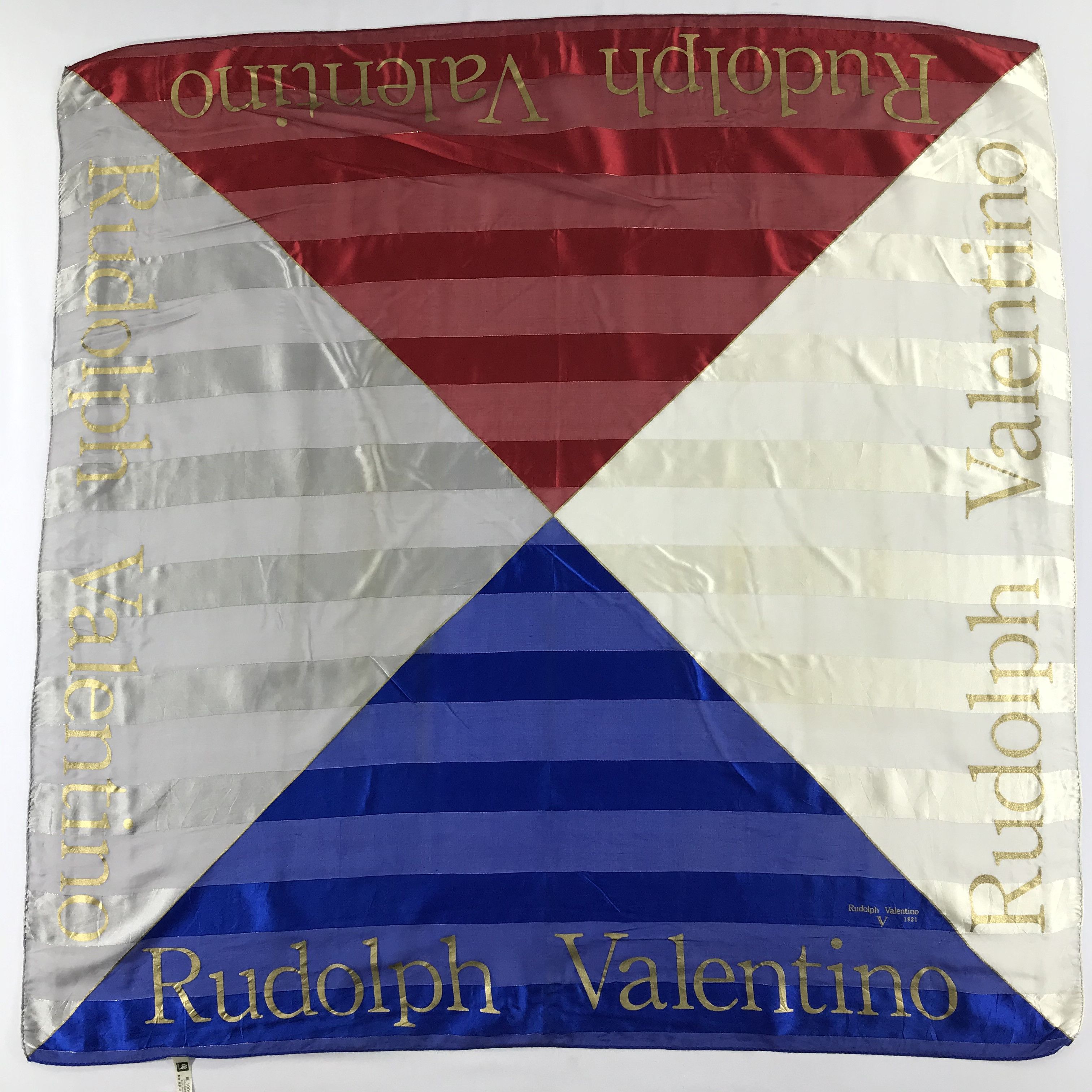 Vintage Vintage Rudolph Valentino Silk Scarf Size ONE SIZE - 2 Thumbnail