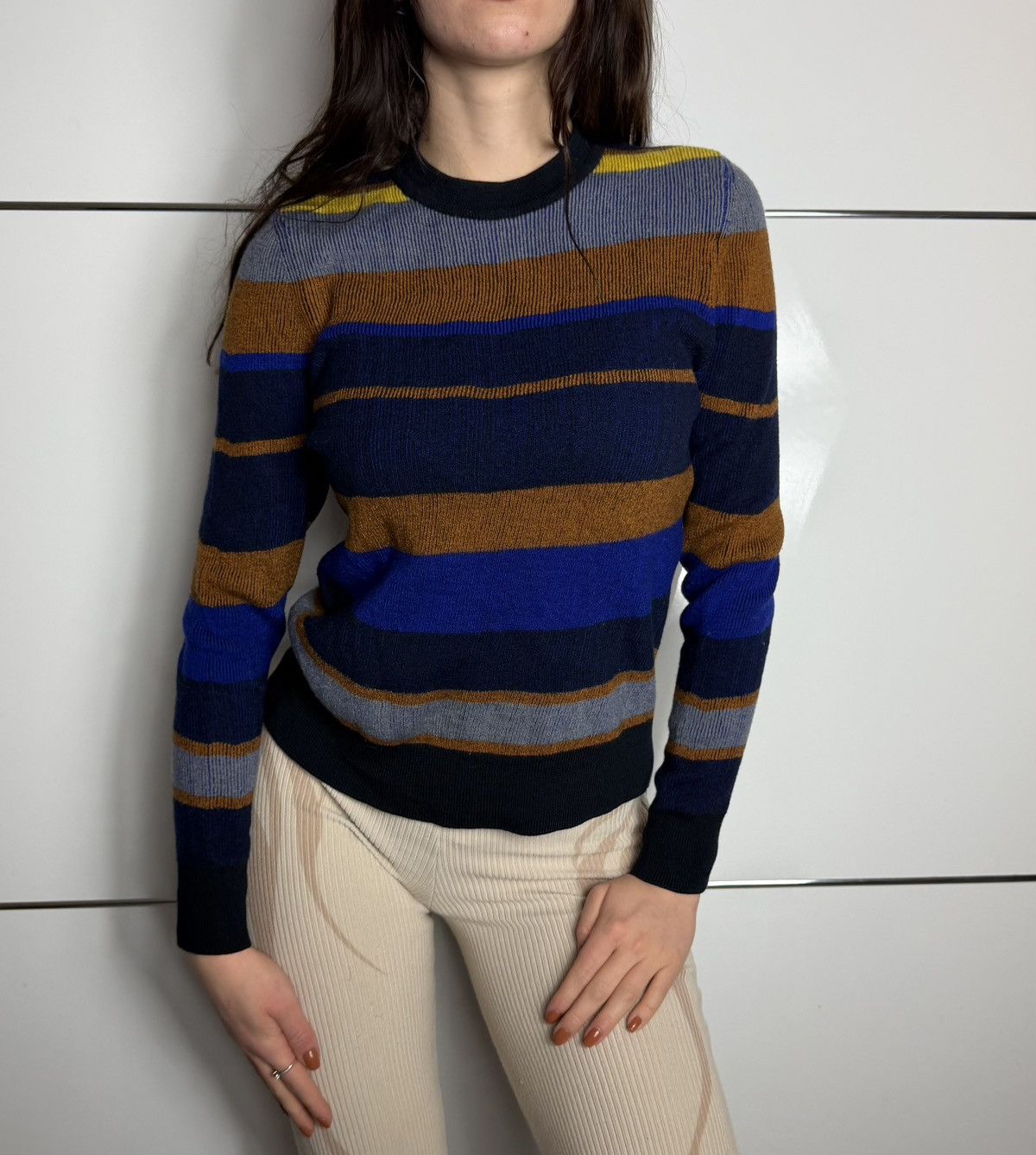 Acne Studios Beautiful Women's Sweater by Acne Studios with Large Stripes Size S / US 4 / IT 40 - 1 Thumbnail