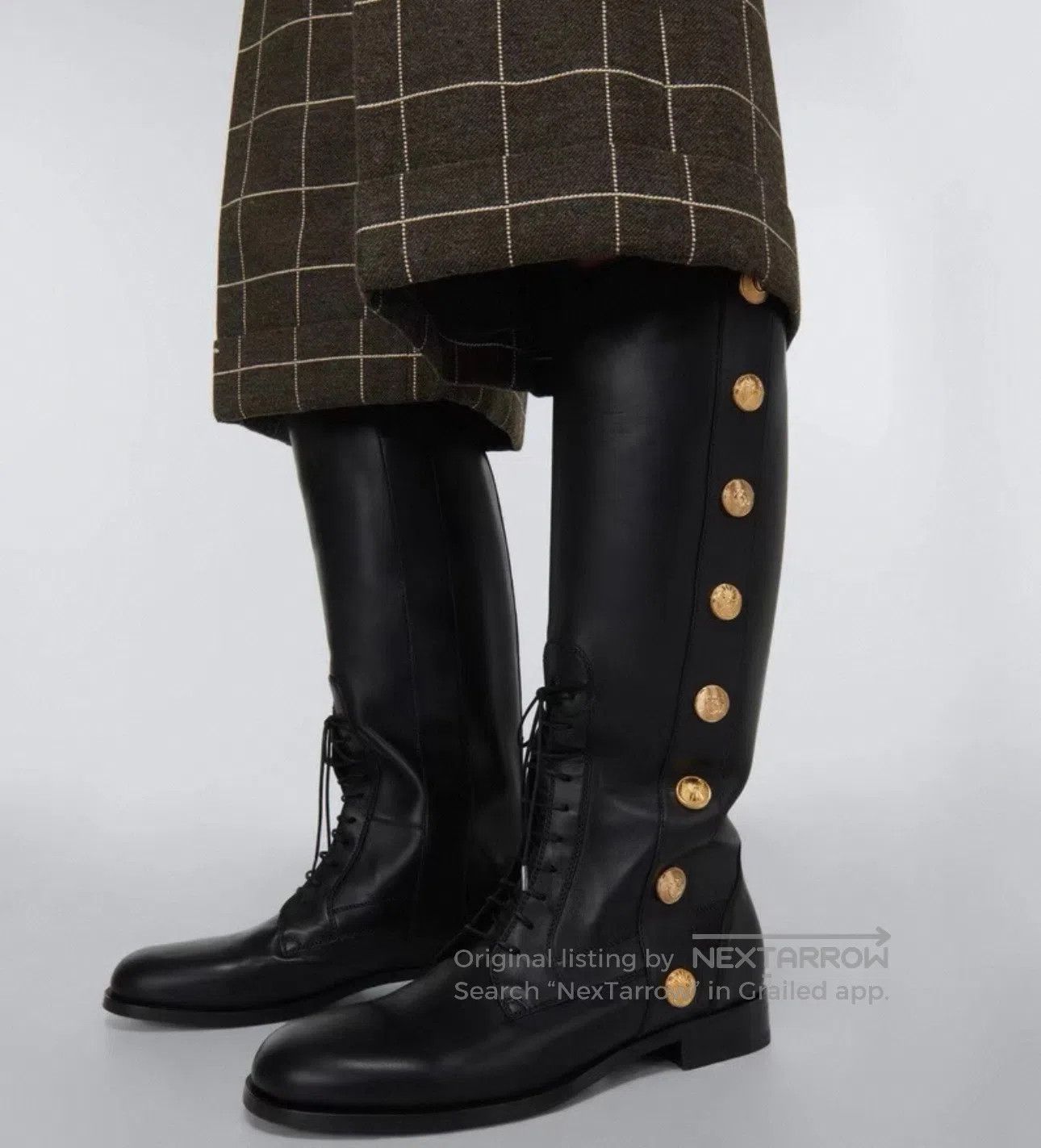 Gucci Guicci Black and Gold Men's Tall Boots| Size US 10 / EU 43 - 2 Thumbnail