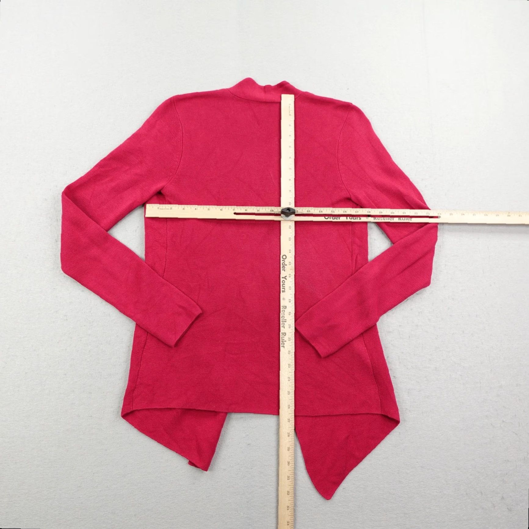 Eileen Fisher Eileen Fisher Sweater Cardigan Womens XS Red Open Front Silk Blend Knit Size XS / US 0-2 / IT 36-38 - 4 Thumbnail