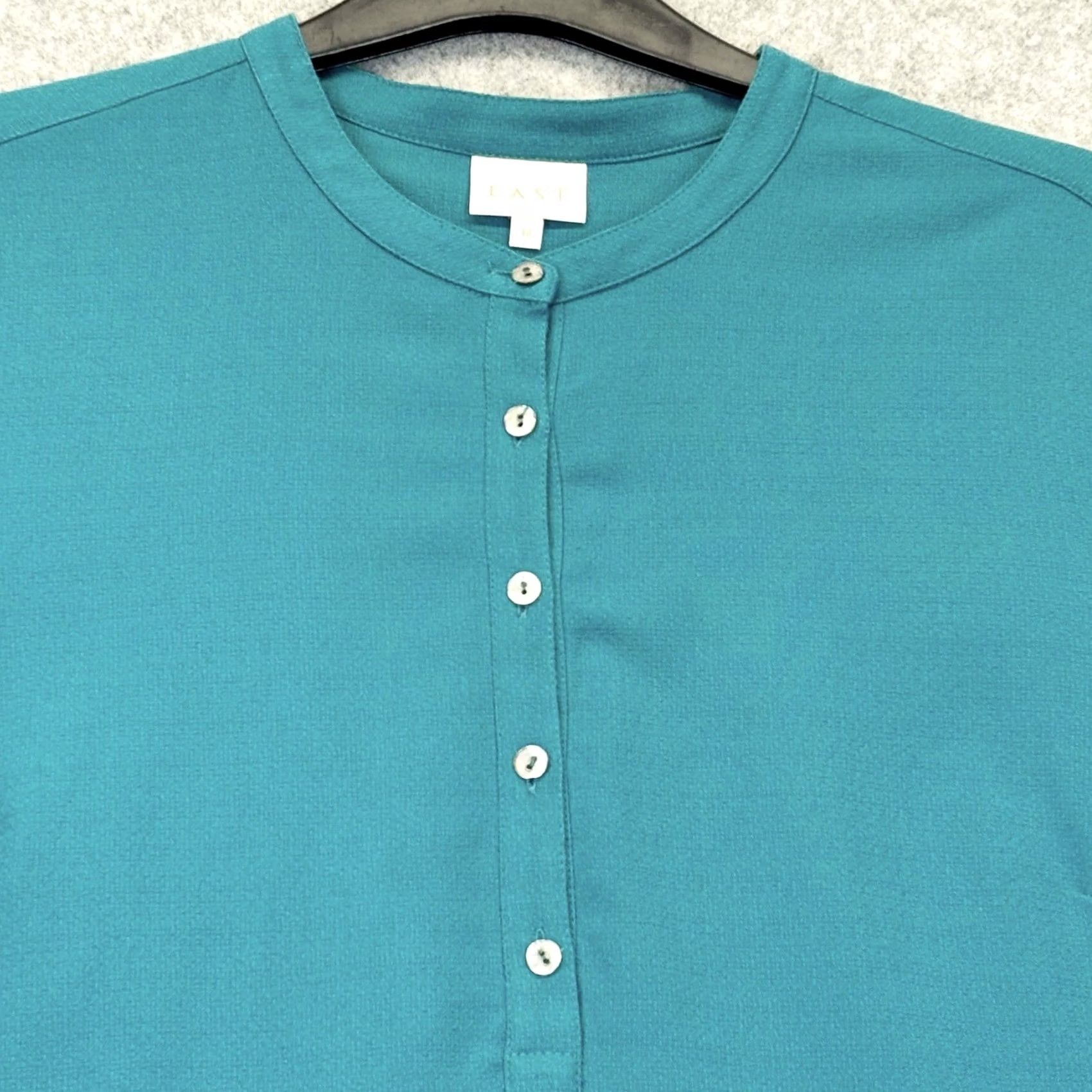 Altea VINTAGE? No. East Long Sleeve Top UK 18 Teal Women’s Pullover Button-Up Shirt Adult 18 Teal Regular - No Size XXL / US 16-18 / IT 52-54 - 3 Thumbnail