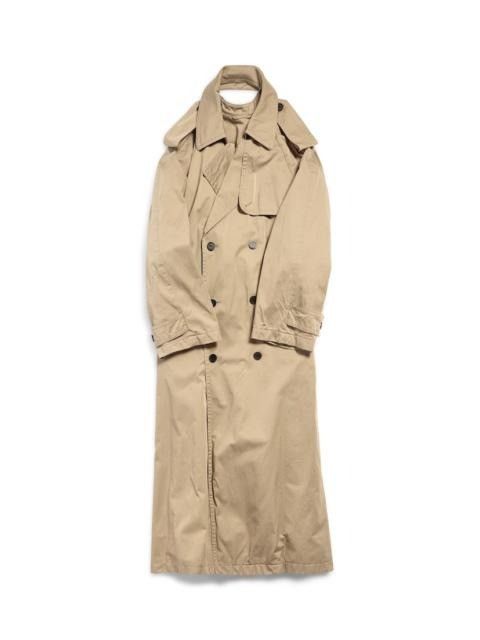 Balenciaga o1srvl11e0526 Suspended Trench Dress in Beige Size M / US 6-8 / IT 42-44 - 1 Preview