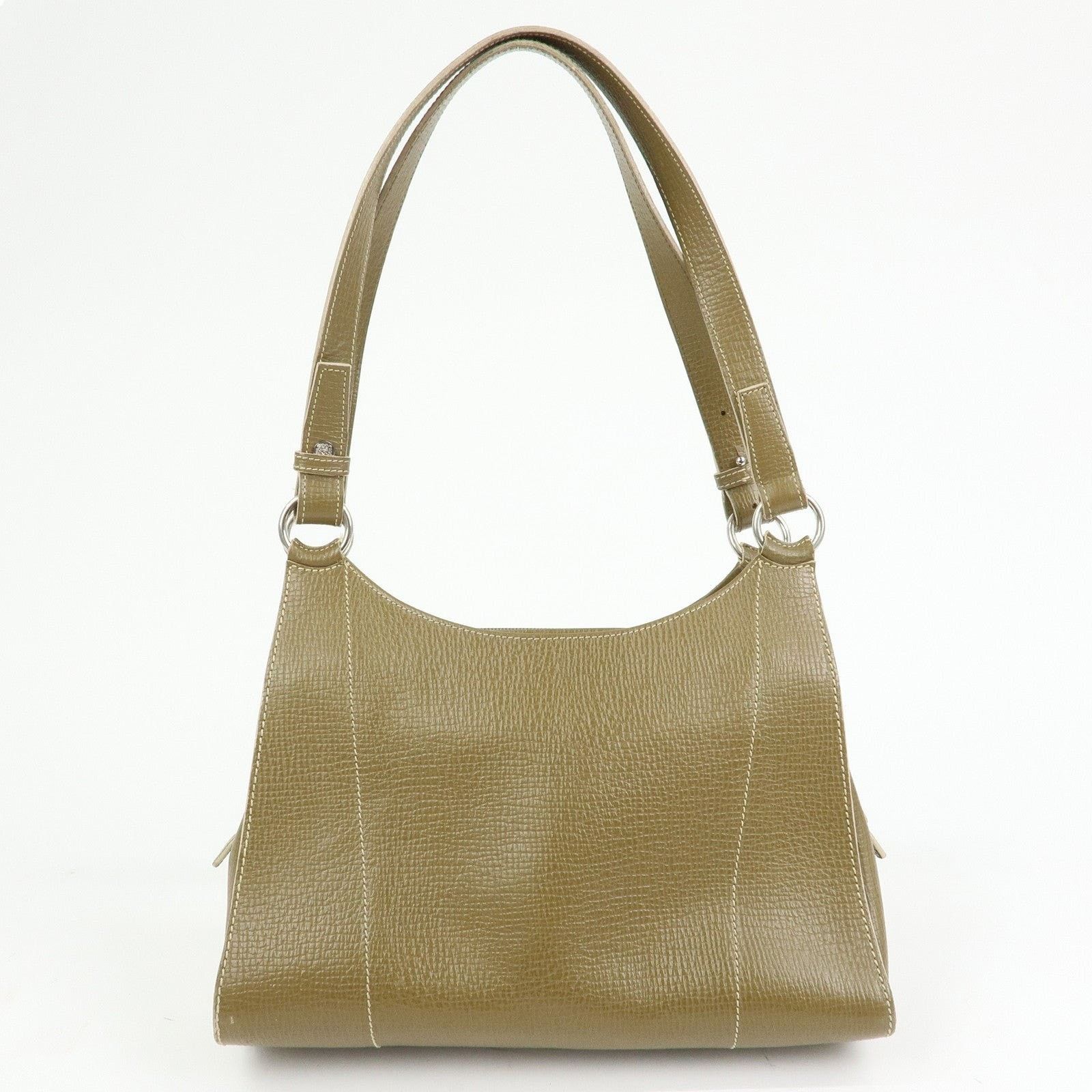 Loewe Loewe Logo Calfskin Shoulder Bag Green Size ONE SIZE - 2 Thumbnail