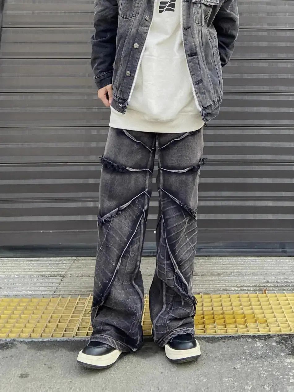 Japanese Brand Hip Hop Loose Straight Floor Dragging Jeans Size US 32 / EU 48 - 6 Thumbnail