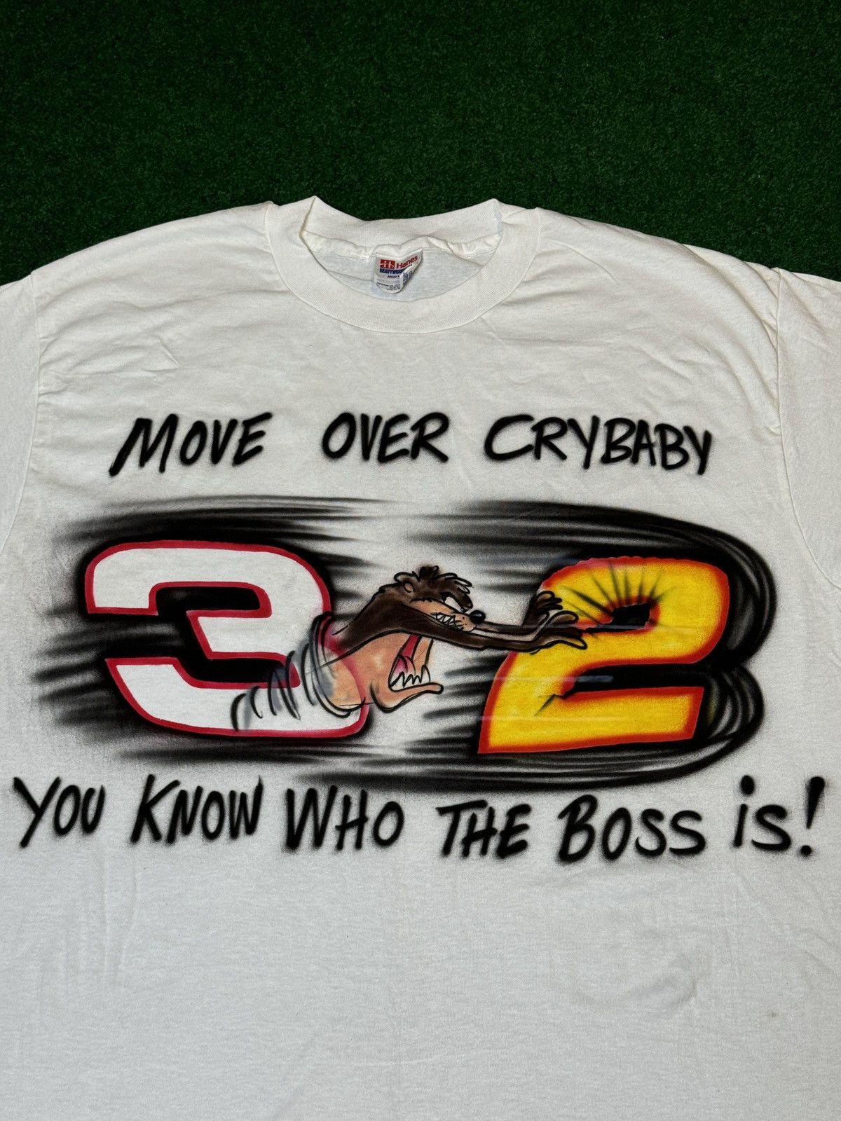 Hanes × Vintage Vtg 90s Dale Earnhardt Taz Looney Tunes Cry Baby T Shirt Size US XL / EU 56 / 4 - 2 Thumbnail