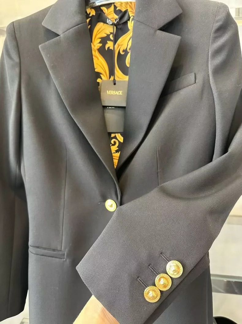 Versace Versace Baroque print wool blazer Size M / US 6-8 / IT 42-44 - 5 Thumbnail