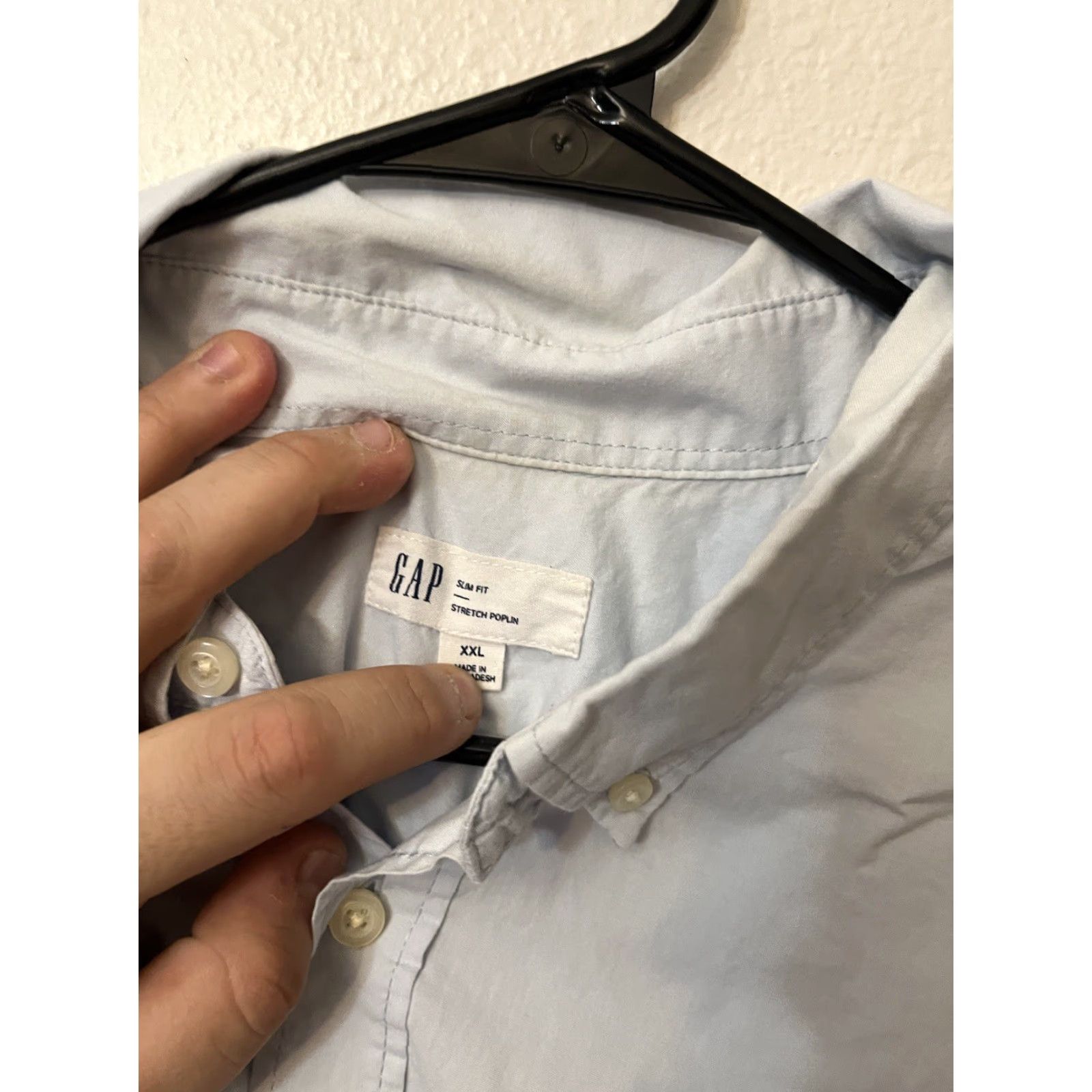Gap VINTAGE Gap Men Slim Fit Stretch Poplin Long Sleeve Button-Down Shirt Blue Size XXL Men's Business Casual Size US XXL / EU 58 / 5 - 3 Thumbnail
