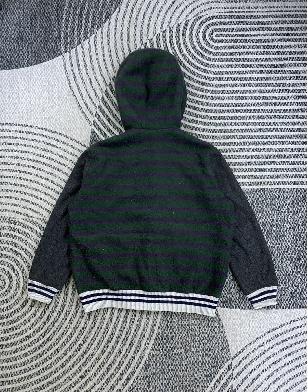 mercibeaucoup Vintage Mercibeaucoup Striped Wool Hooded Jacket Size US L / EU 52-54 / 3 - 2 Thumbnail