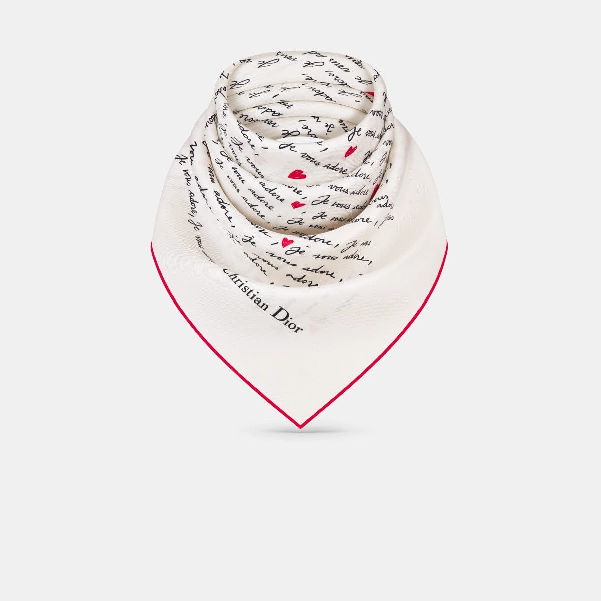 Dior o1bcso1str0226 Size:OS/70 Square Scarf in White/Black Size ONE SIZE - 3 Thumbnail