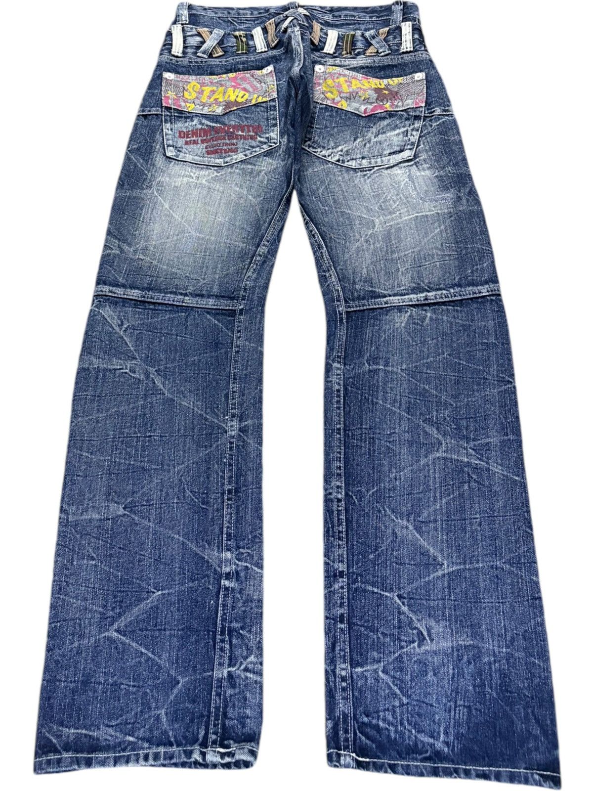 Japanese Brand Vintage Japanese Double Focus Double Waist Printed Jeans Size US 30 / EU 46 - 2 Thumbnail